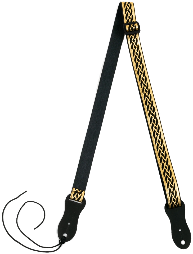 FLIGHT S47 Black Gold Nubuck Ukulele Strap